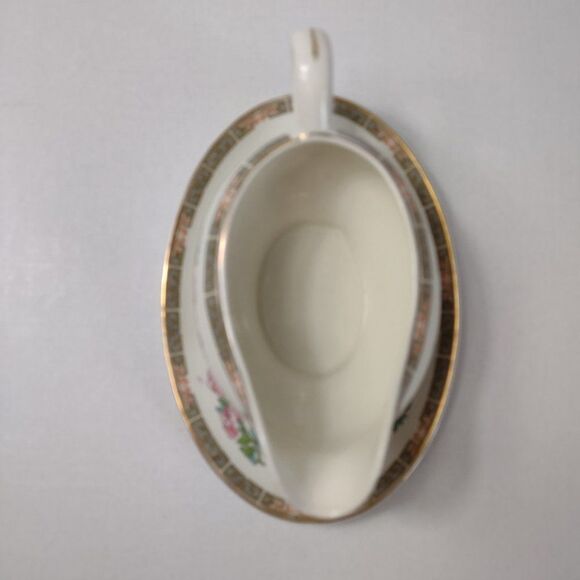 Vintage Enoch Wedgwood (Tunstall) Ltd. Gravy Boat and Saucer - Picture 5 of 9